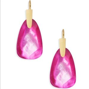 Kendra Scott Magenta Pearl Marty Earrings